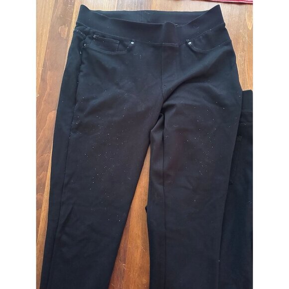 Seven7 women’s size medium three pairs of black leggings - Picture 7 of 12